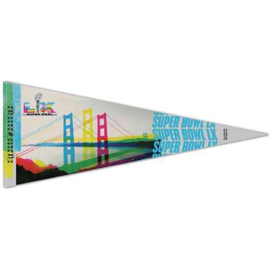 SUPER BOWL LX 12" X 30" PREMIUM PENNANT