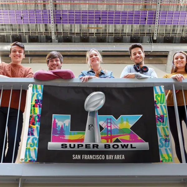 SUPER BOWL LX  3' X 5' DELUXE FLAG