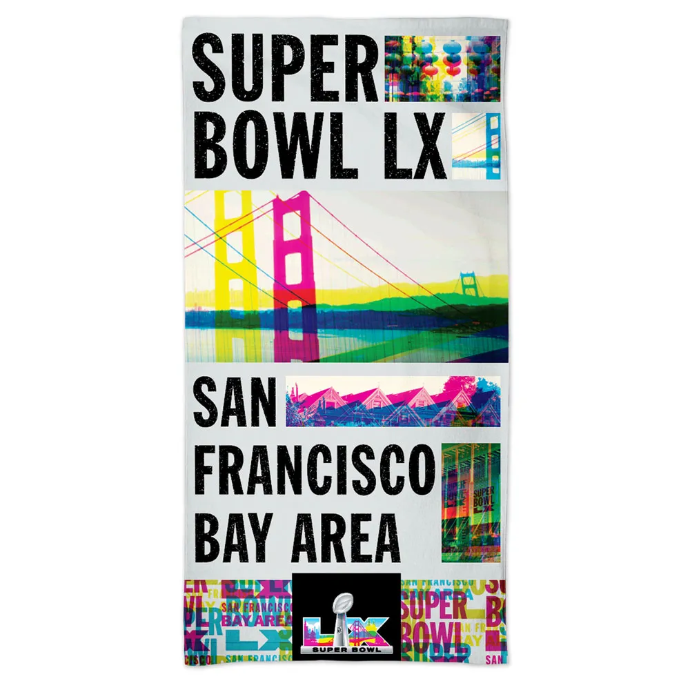 SUPER BOWL LX 30" X 60" SPECTRA BEACH TOWEL