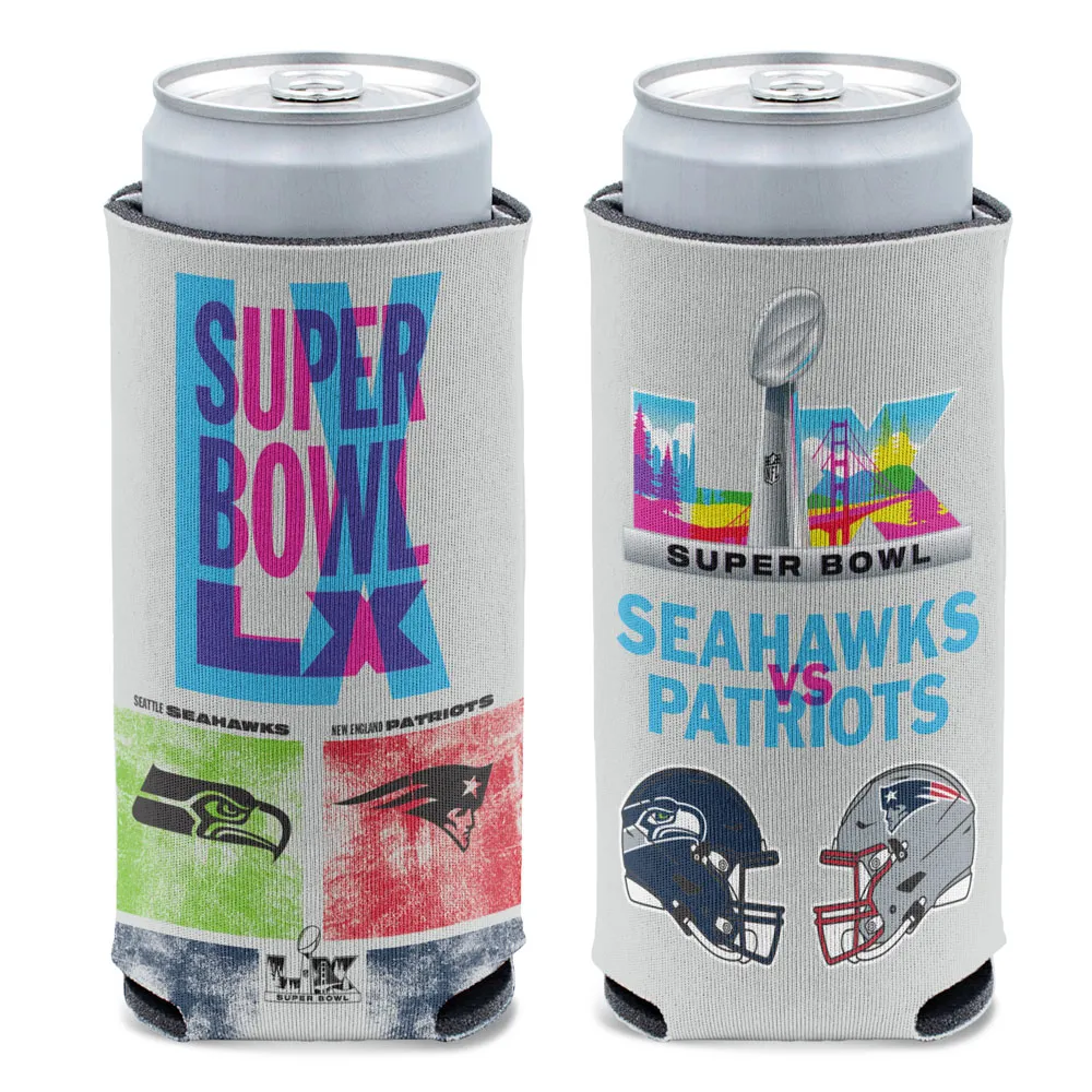 SUPER BOWL LX DUELING 12 OZ SLIM CAN COOLER