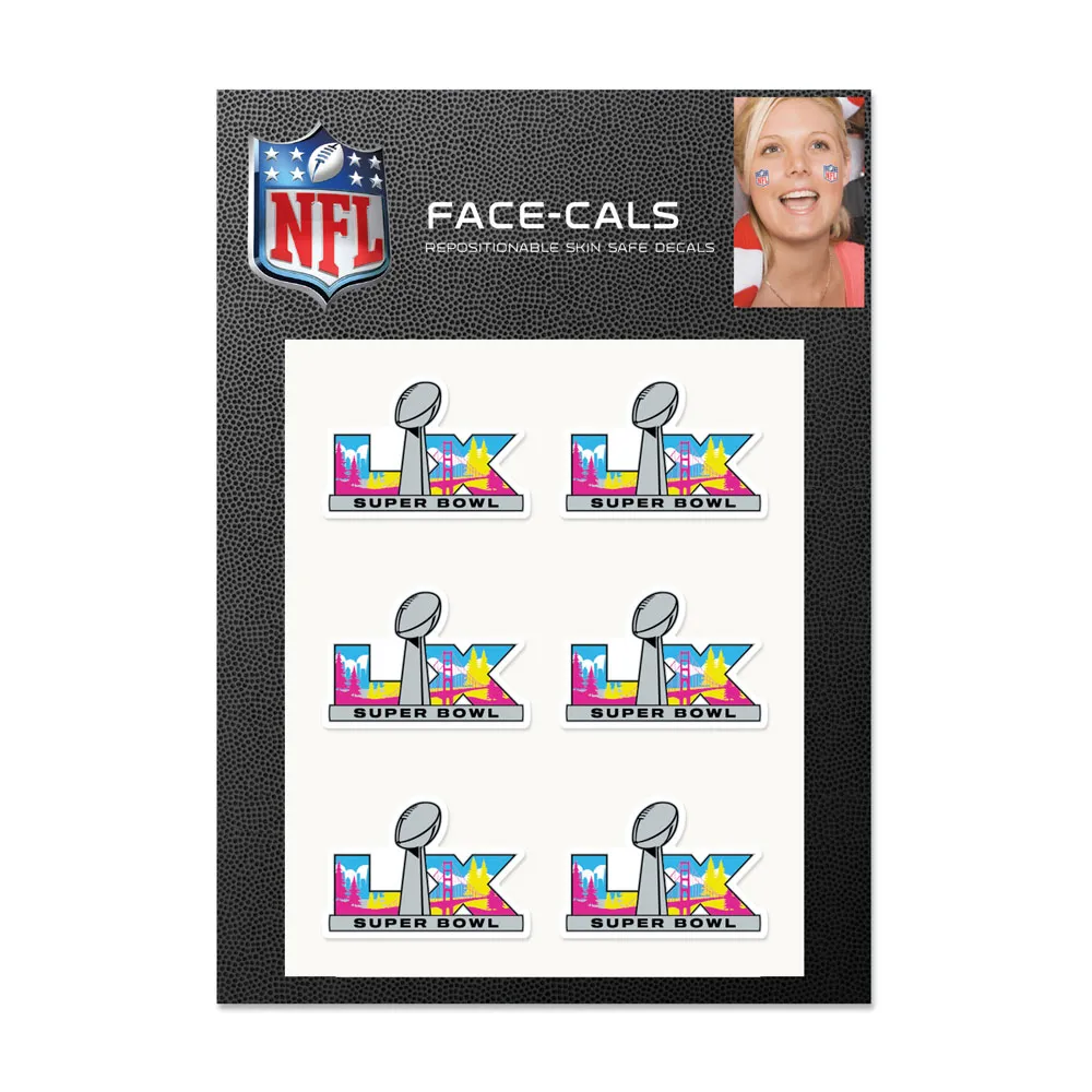 SUPER BOWL LX FACE DECAL