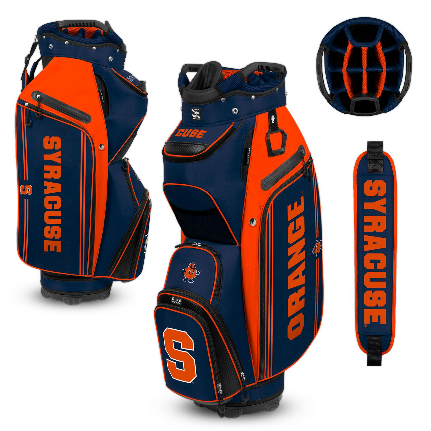 SYRACUSE ORANGE TEAM EFFORT BUCKET III COOLER CART GOLF BAG