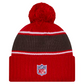 TAMPA BAY BUCCANEERS 2024 NFL SIDELINE CUFFED KNIT BEANIE WITH POM  - RED