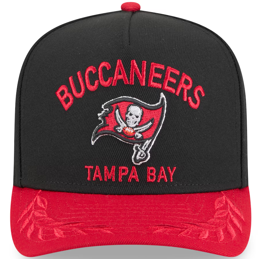 TAMPA BAY BUCCANEERS 2025 NFL DRAFT 9FIFTY A-FRAME SNAPBACK HAT - BLACK/RED