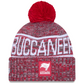 TAMPA BAY BUCCANEERS 2025 NFL SIDELINE COLD WEATHER CUFFED KNIT WITH POM - RED