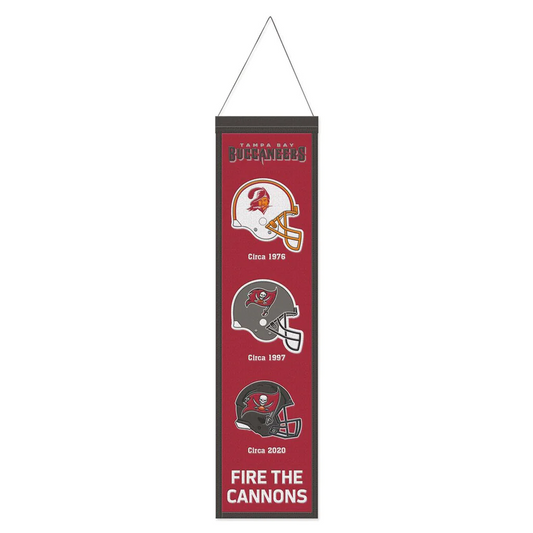 TAMPA BAY BUCCANEERS 8" X 32" EVOLUTION WOOL BANNER