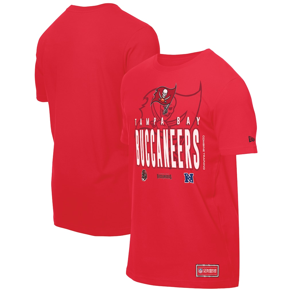 TAMPA BAY BUCCANEERS MEN'S NEW ERA 2025 NFL TRAINING CAMP T-SHIRT - RED