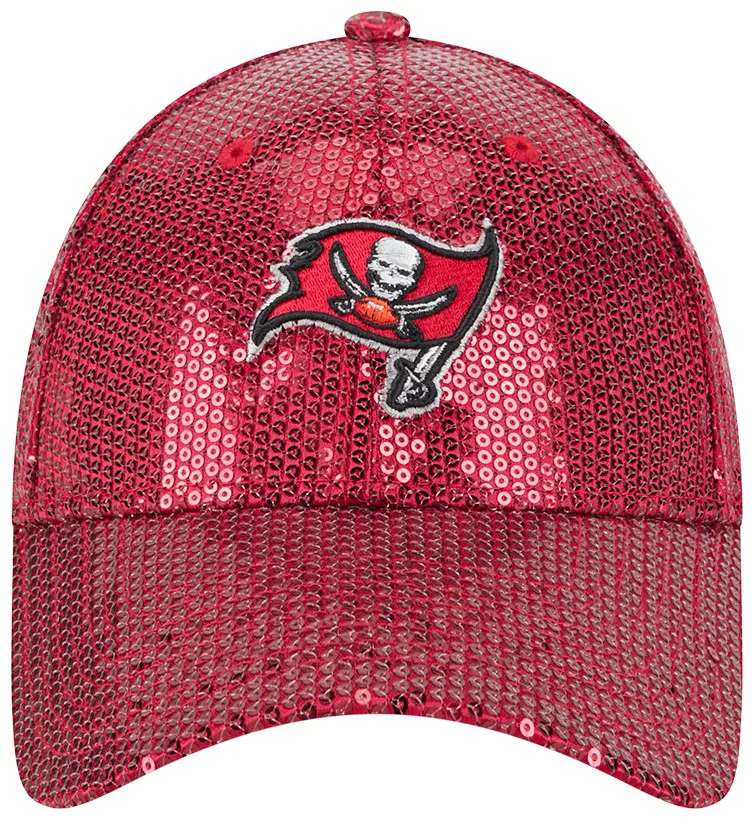 TAMPA BAY BUCCANEERS WOMEN'S SEQUIN 9FORTY ADJUSTABLE HAT - RED