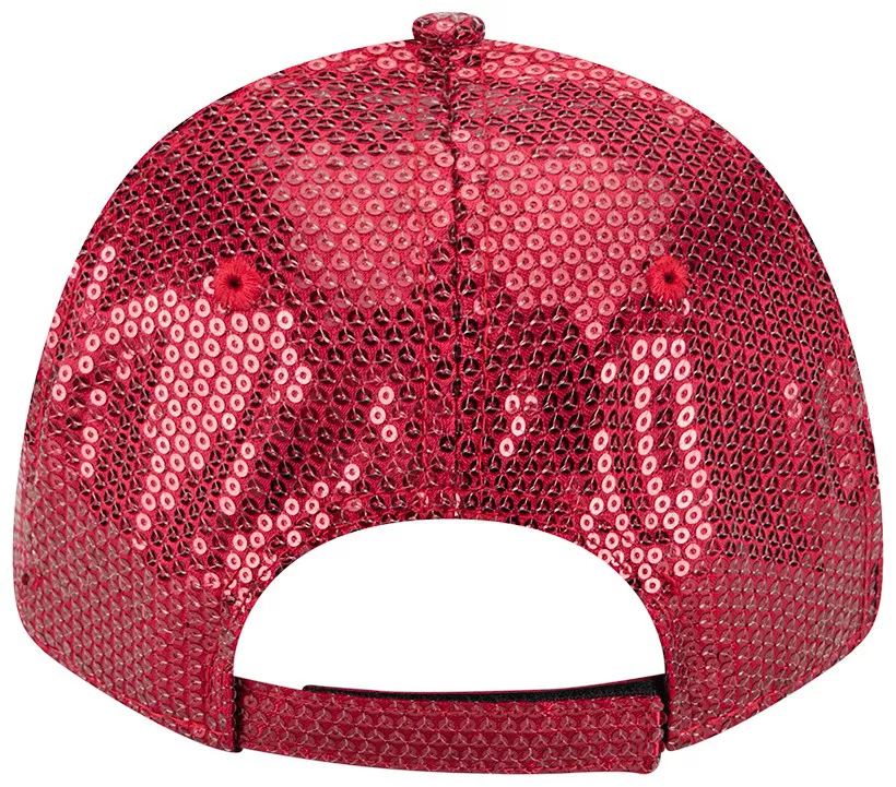 TAMPA BAY BUCCANEERS WOMEN'S SEQUIN 9FORTY ADJUSTABLE HAT - RED