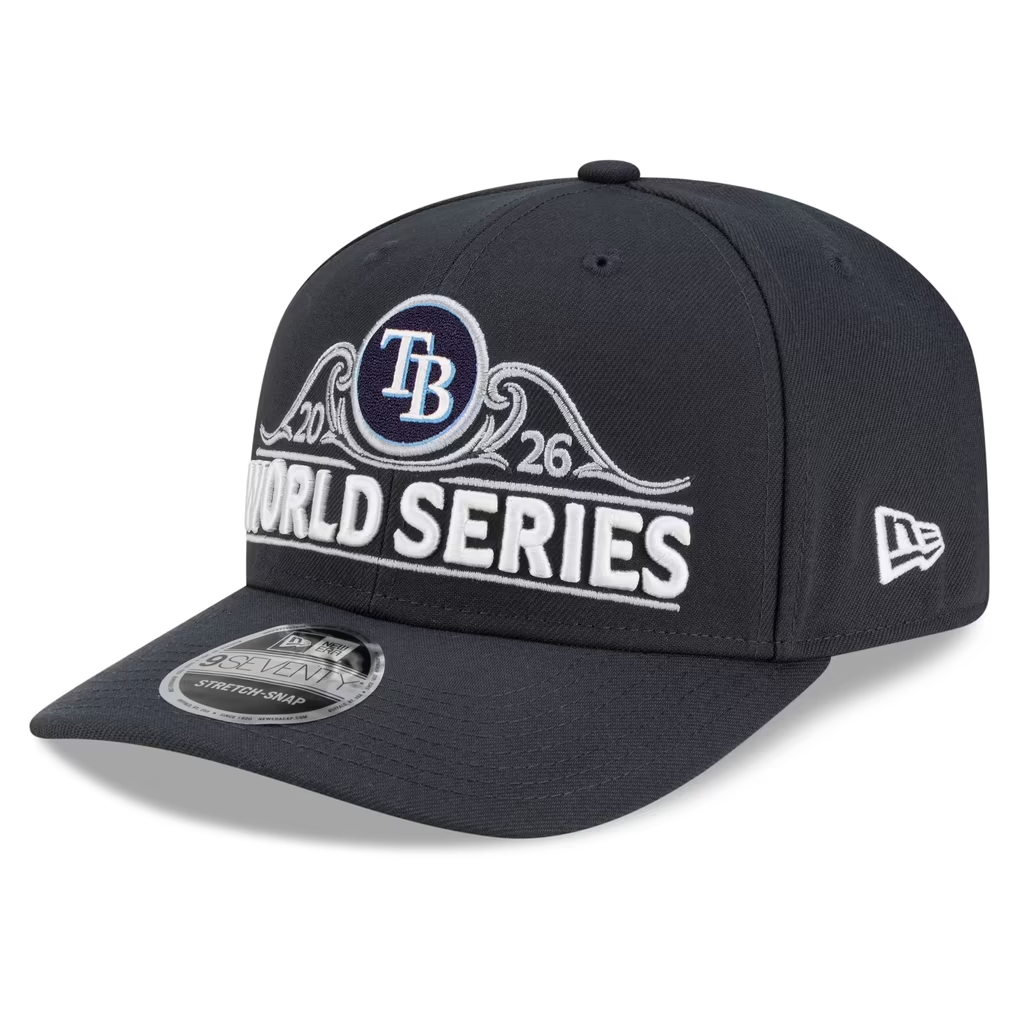 TAMPA BAY RAYS 2026 ALCS CHAMPIONS LOCKER ROOM 9SEVENTY STRETCH-SNAPBACK HAT - CHARCOAL