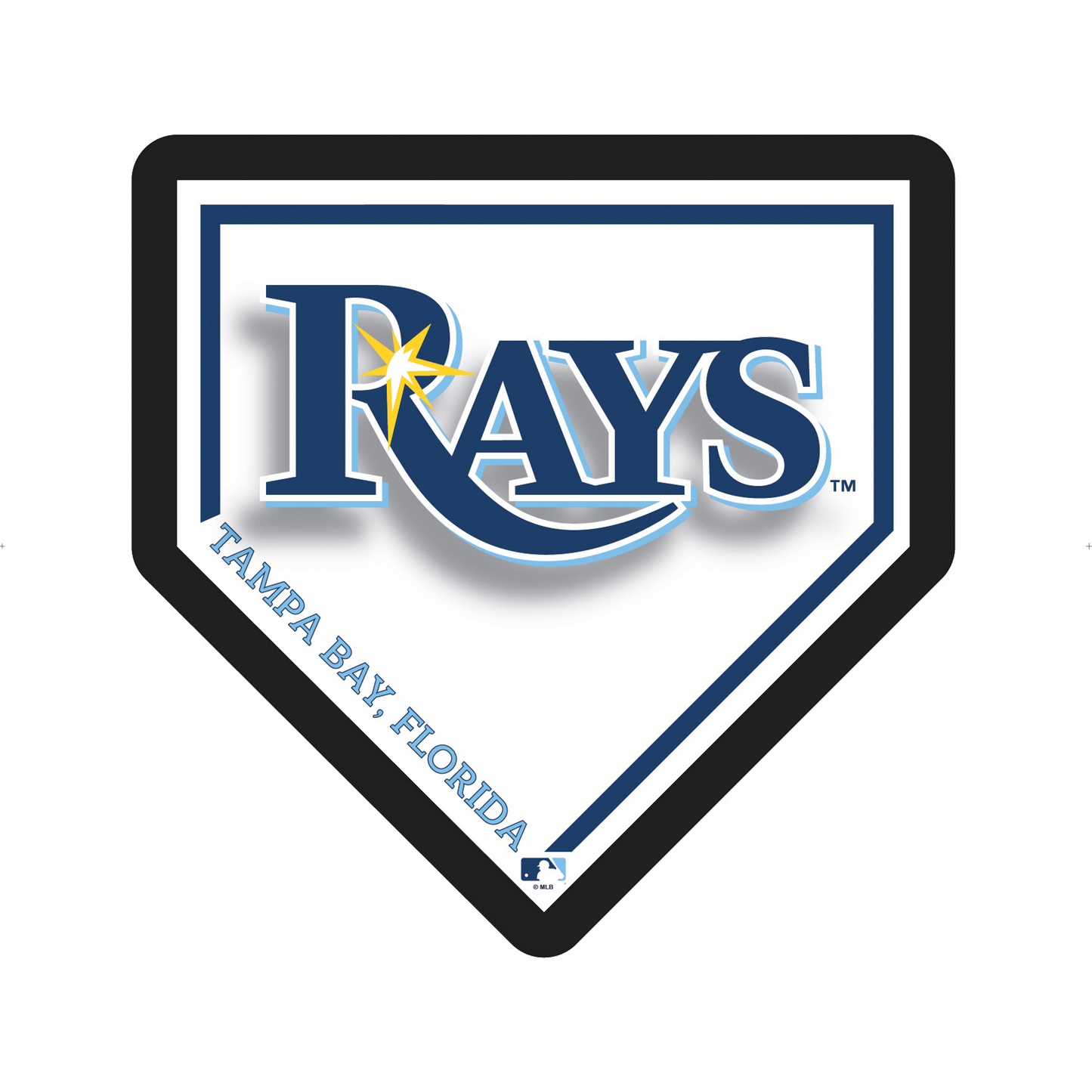 TAMPA BAY RAYS HOMEPLATE EDGELITE LED WALL DECOR