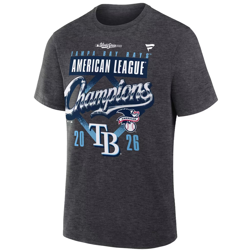 TAMPA BAY RAYS MEN'S FANATICS 2026 ALCS CHAMPIONS LOCKER ROOM T-SHIRT - CHARCOAL