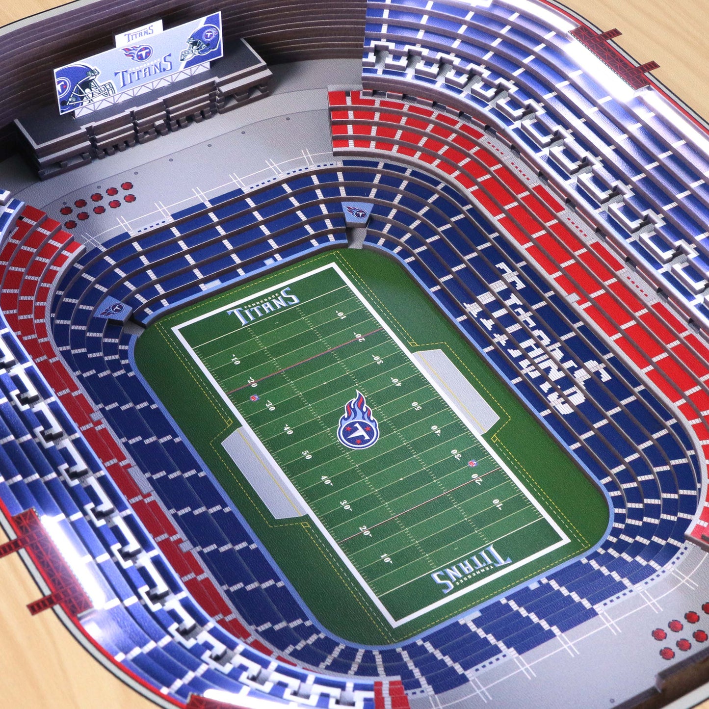 TENNESSEE TITANS 25 LAYER 3D STADIUM LIGHTED END TABLE