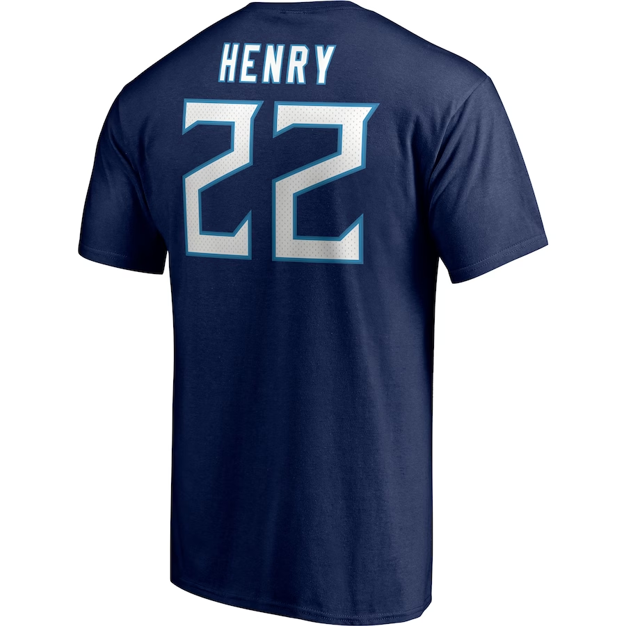 TENNESSEE TITANS DERRICK HENRY MEN'S PLAYER ICON NAME & NUMBER T-SHIRT