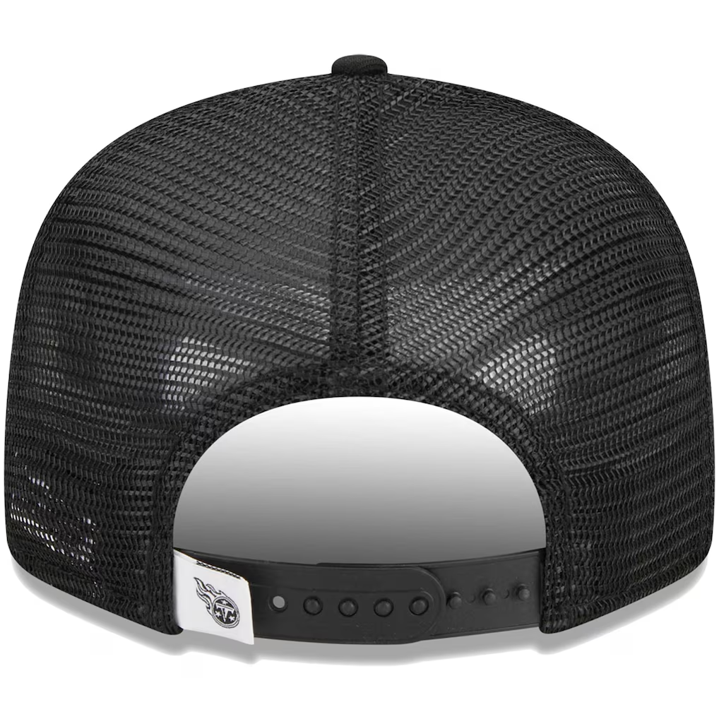 TENNESSEE TITANS EVERGREEN TRUCKER 9FIFTY SNAPBACK HAT - BLACK/WHITE