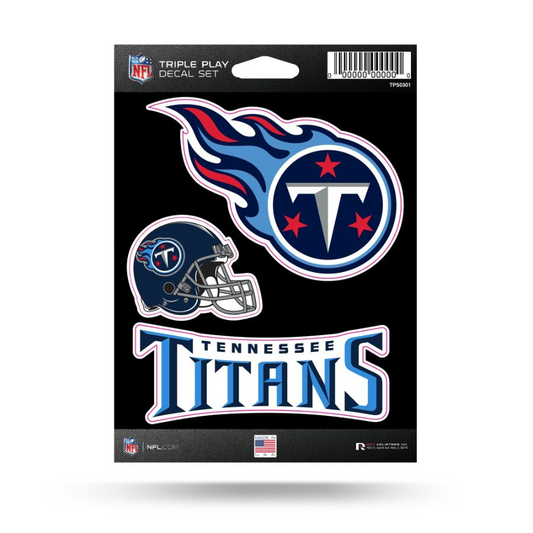 TENNESSEE TITANS TRIPLE PLAY DECAL SET