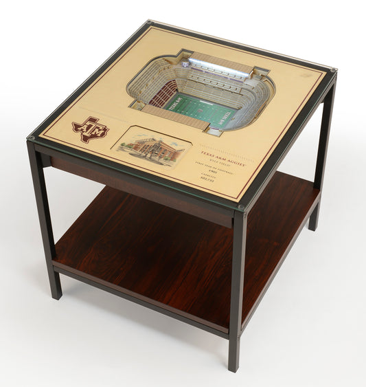 TEXAS A&M AGGIES 25 LAYER 3D STADIUM LIGHTED END TABLE