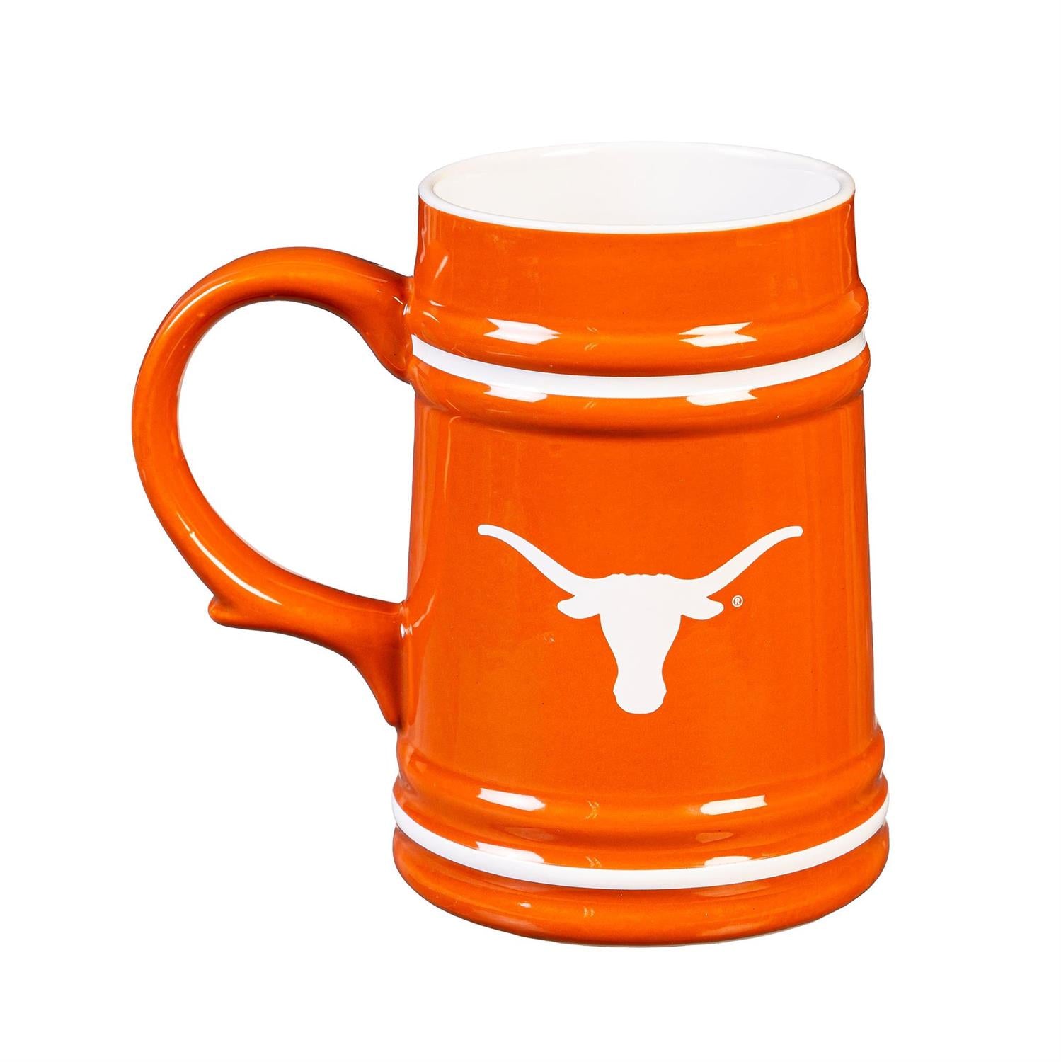 TEXAS LONGHORNS 24OZ CERAMIC STEIN CUP WITH GIFT BOX