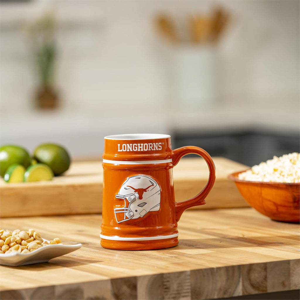 TEXAS LONGHORNS 24OZ CERAMIC STEIN CUP WITH GIFT BOX