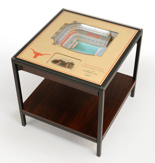 TEXAS LONGHORNS 25 LAYER 3D STADIUM LIGHTED END TABLE