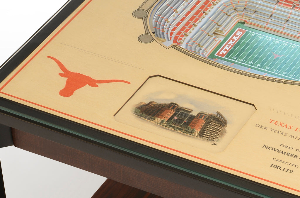 TEXAS LONGHORNS 25 LAYER 3D STADIUM LIGHTED END TABLE