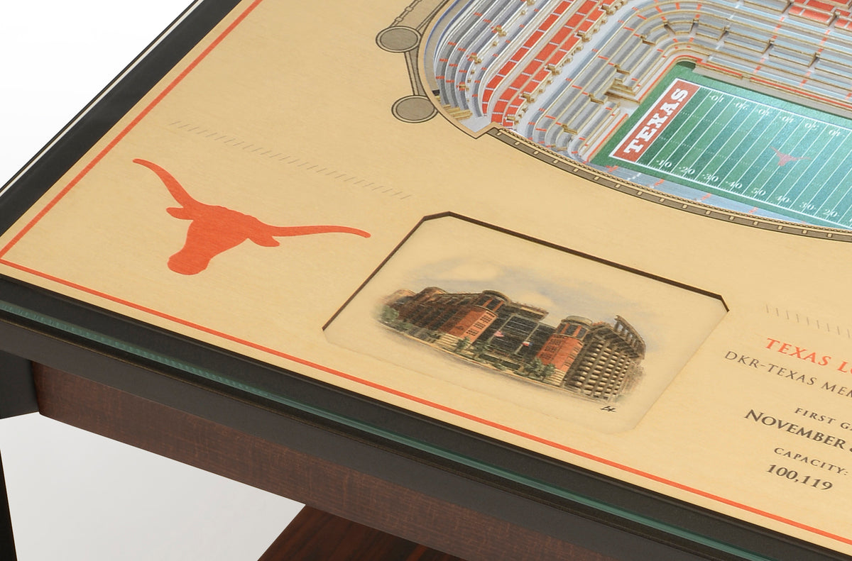TEXAS LONGHORNS 25 LAYER 3D STADIUM LIGHTED END TABLE