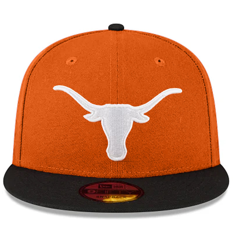 TEXAS LONGHORNS TWO-TONE EVERGREEN 9FIFTY SNAPBACK HAT - ORANGE/BLACK