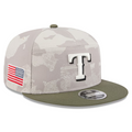 TEXAS RANGERS 2025 MLB ARMED FORCES 9FIFTY SNAPBACK HAT - STONE/OLIVE