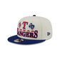 TEXAS RANGERS ARCHIVE 9FIFTY SNAPBACK HAT - CHROME WHITE