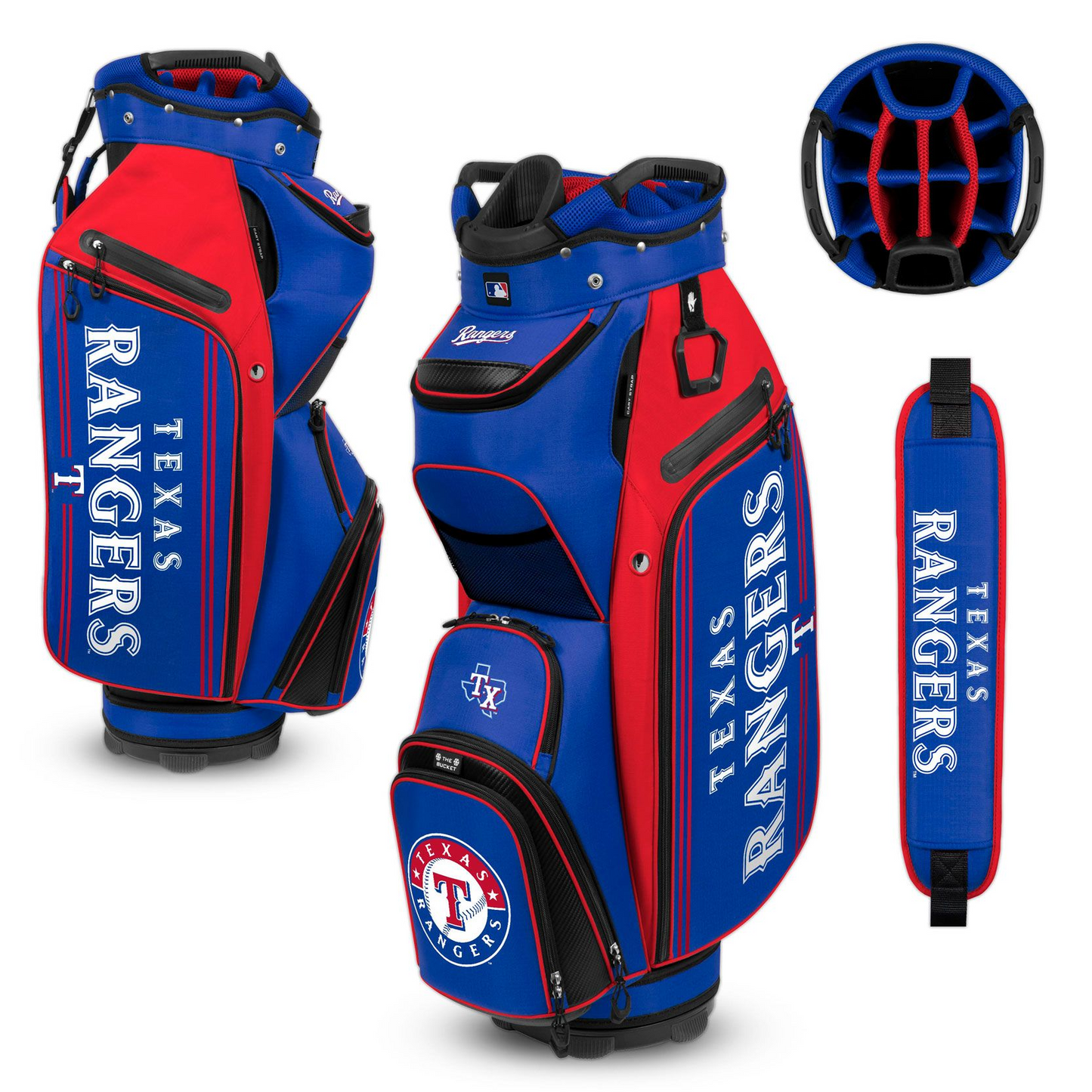 TEXAS RANGERS TEAM EFFORT BUCKET III COOLER CART GOLF BAG