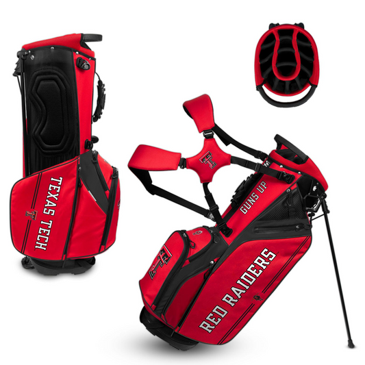 TEXAS TECH RED RAIDERS TEAM EFFORT CADDIE CARRY HYBRID GOLF BAG