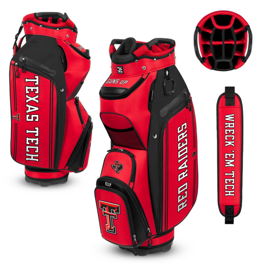 TEXAS TECH RED RAIDERS TEAM EFFORT BUCKET III COOLER CART GOLF BAG