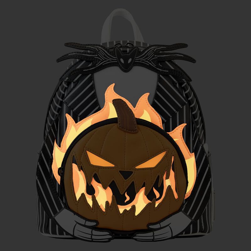 THE NIGHTMARE BEFORE CHRISTMAS -  LIGHT-UP PUMPKIN KING LOUNGEFLY MINI BACKPACK