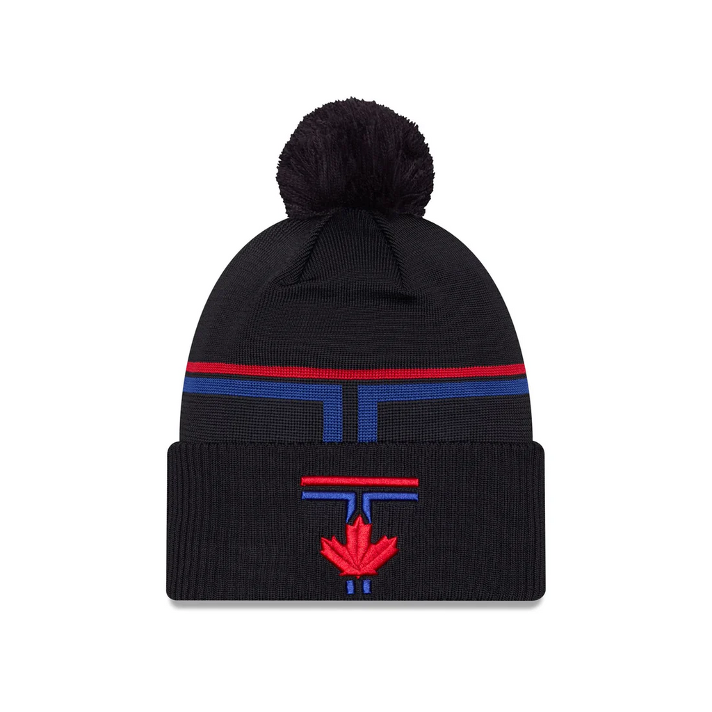 TORONTO BLUE JAYS CITY CONNECT CUFFED KNIT BEANIE WITH POM