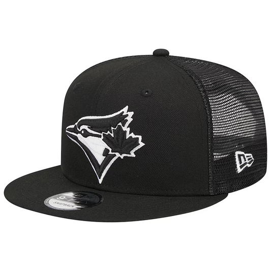 TORONTO BLUE JAYS EVERGREEN TRUCKER 9FIFTY SNAPBACK HAT - BLACK/WHITE