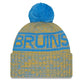 UCLA BRUINS 2025 SIDELINE COLD WEATHER CUFFED KNIT WITH POM - BLUE