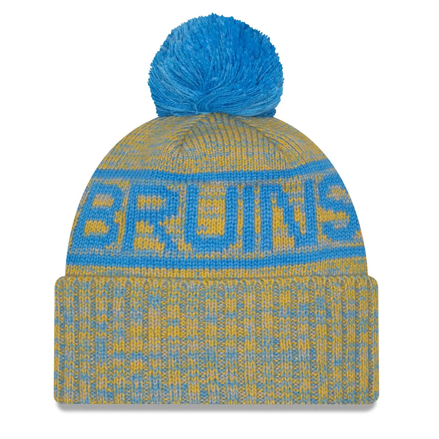 UCLA BRUINS 2025 SIDELINE COLD WEATHER CUFFED KNIT WITH POM - BLUE