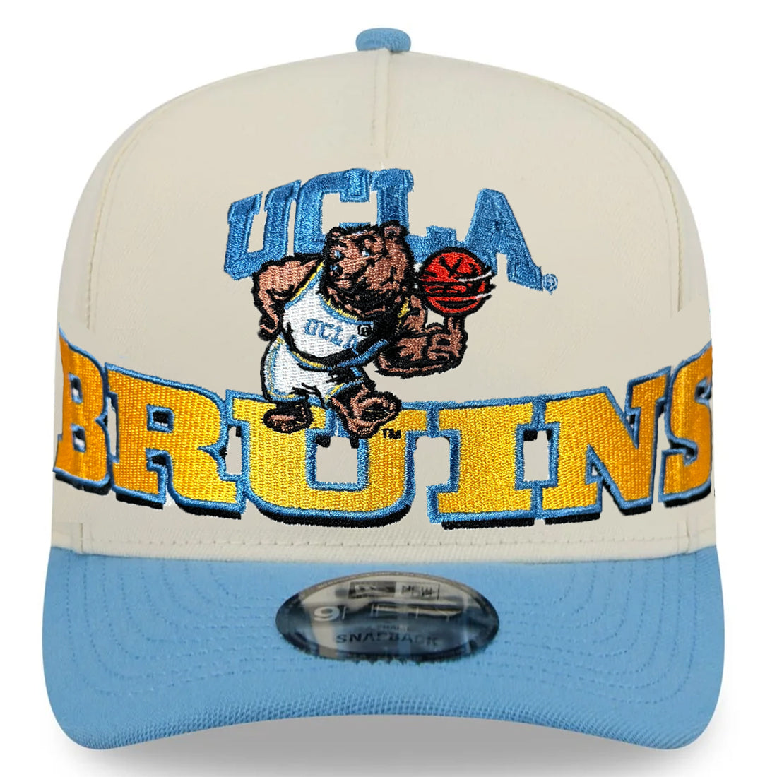 UCLA BRUINS MARCH MADNESS 9FIFTY A-FRAME SNAPBACK HAT - CHROME WHITE/POWDER BLUE