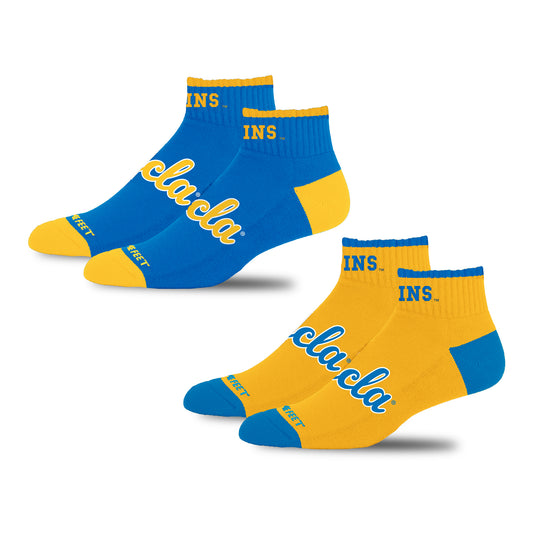 UCLA BRUINS MEN'S FRONT AND CENTER 2-PACK SOCKS