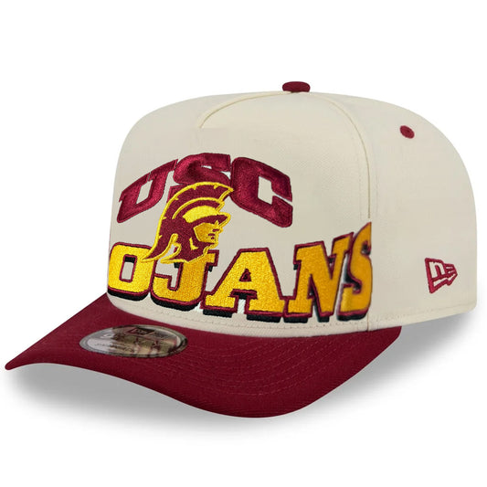 USC TROJANS MARCH MADNESS 9FIFTY A-FRAME SNAPBACK HAT - CHROME WHITE/MAROON
