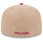 USC TROJANS TWO-TONE EVERGREEN BASIC 59FIFTY FITTED HAT - CAMEL/MAROON