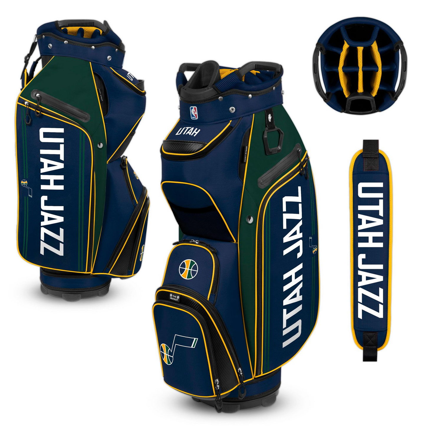 UTAH JAZZ TEAM EFFORT BUCKET III COOLER CART GOLF BAG - ALTERNATE