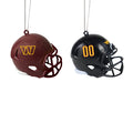 WASHINGTON COMMANDERS 2 PACK ABS HELMET ORNAMENT SET