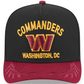 WASHINGTON COMMANDERS 2025 NFL DRAFT 9FIFTY A-FRAME SNAPBACK HAT - BLACK/BURGUNDY