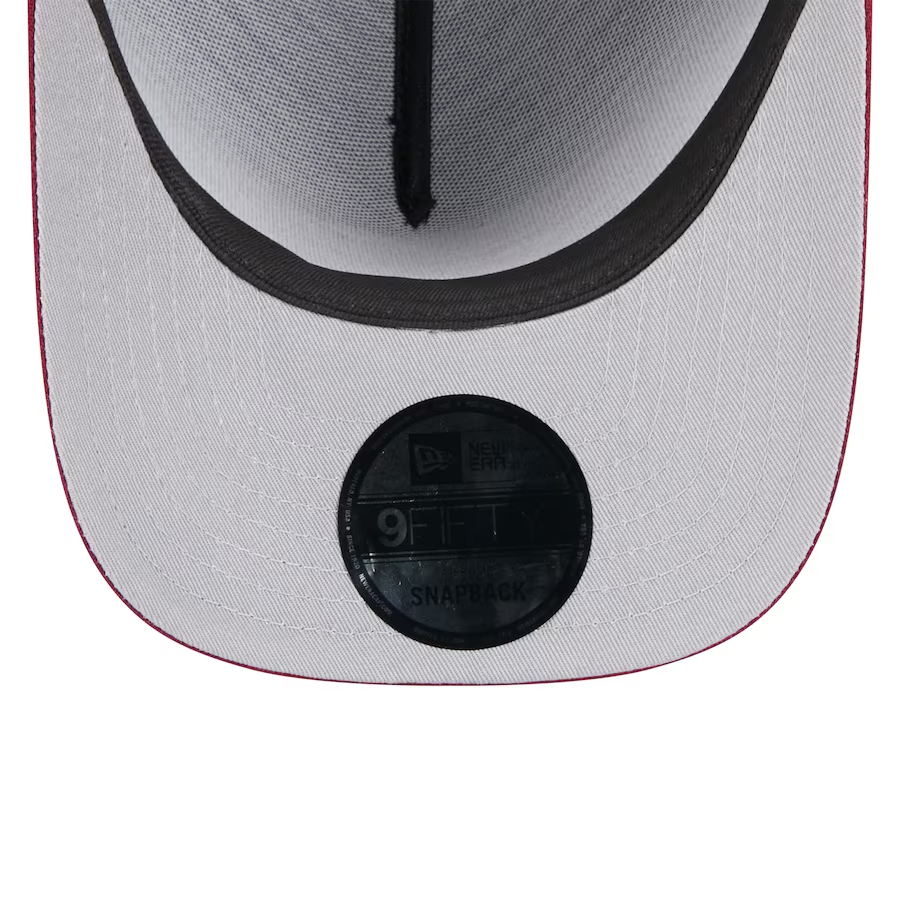 WASHINGTON COMMANDERS 2025 NFL DRAFT 9FIFTY A-FRAME SNAPBACK HAT - BLACK/BURGUNDY