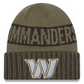 WASHINGTON COMMANDERS 2025 NFL SALUTE TO SERVICE CUFFED KNIT BEANIE - DARK GREEN