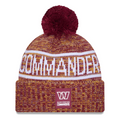 WASHINGTON COMMANDERS 2025 NFL SIDELINE COLD WEATHER CUFFED KNIT WITH POM - BURGUNDY