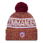 WASHINGTON COMMANDERS 2025 NFL SIDELINE COLD WEATHER CUFFED KNIT WITH POM - BURGUNDY