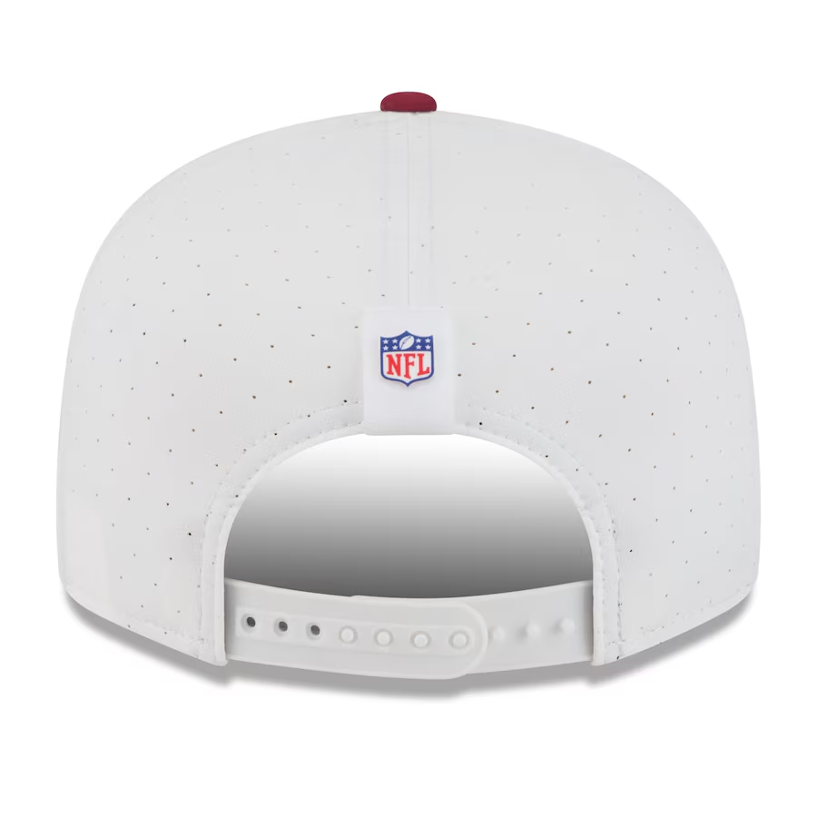 WASHINGTON COMMANDERS 2025 NFL TRAINING CAMP 9FIFTY SPLIT PANEL SNAPBACK HAT - WHITE