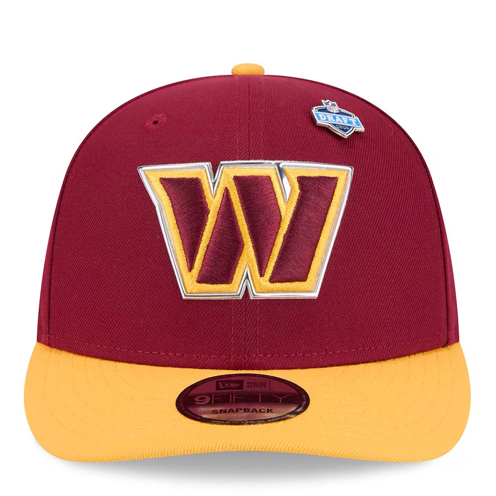 WASHINGTON COMMANDERS 2026 NFL DRAFT 9FIFTY SNAPBACK HAT - MAROON/GOLD